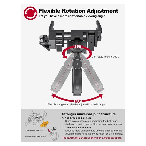 Tiakia bike 4.5-7 Inch Phones mount - Picture 3 of 7
